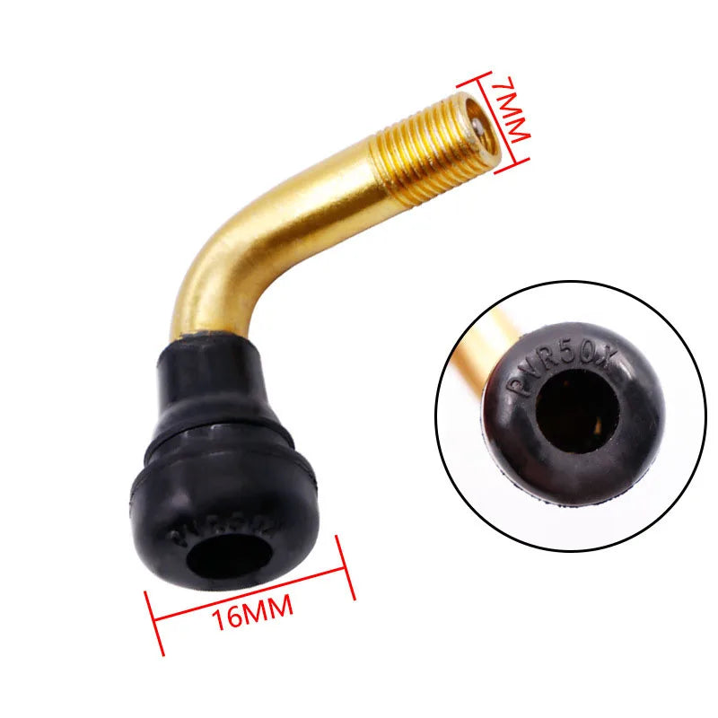PVR50 PVR60 PVR70 Motorcycle Tubeless Tire Valve Stem 90 Degree Rubber Angle Nozzle | alternate view