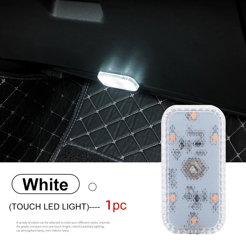 LED Touch Light Mini Wireless Car Interior Lighting Auto Roof Ceiling Reading Lamp for T detail view