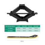 Mechanical Manual Scissor Jacks With Stabilizer Base & Ratchet Wrench For Car/SUV T additional angle
