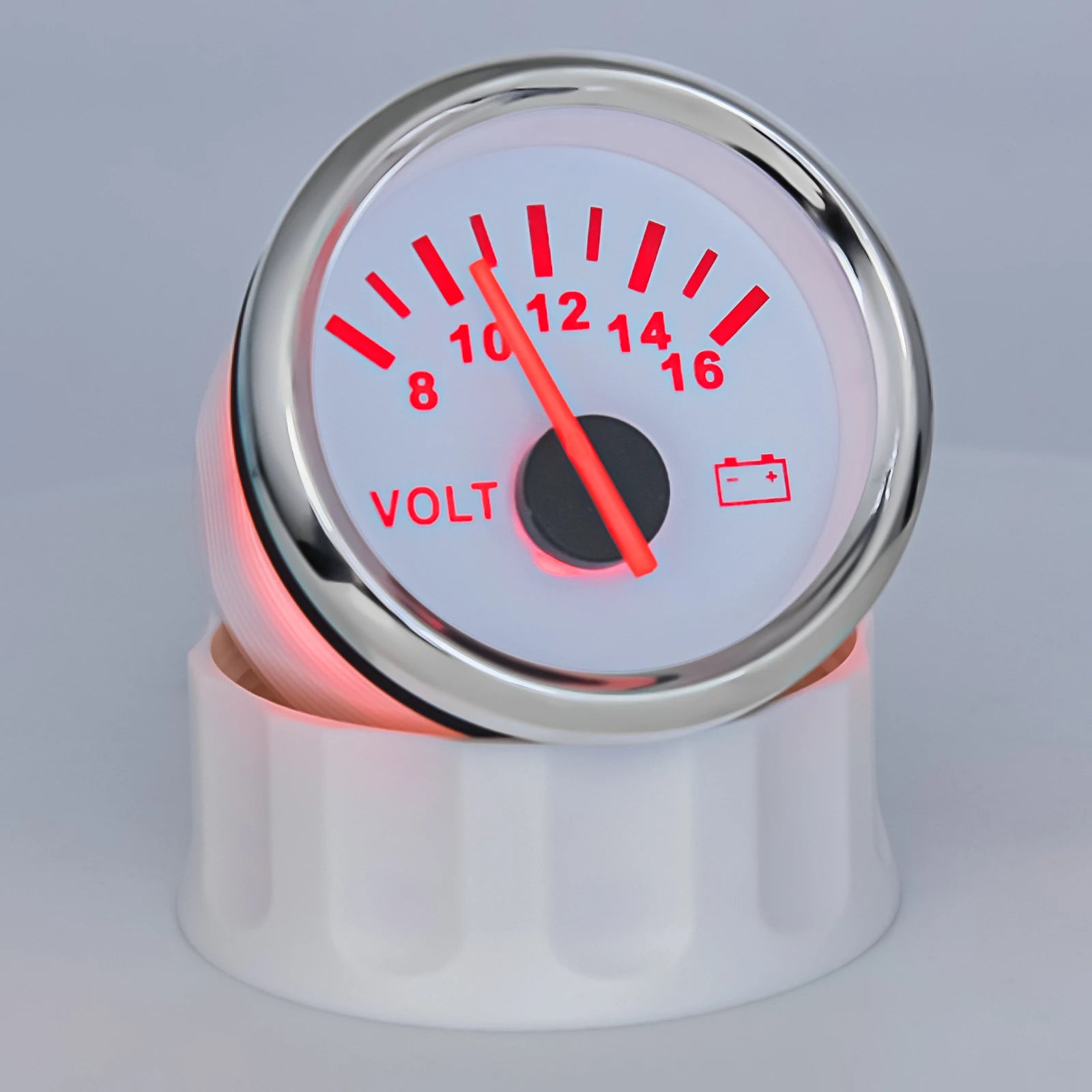 AD Universal 52mm Voltmeter | 8-16V Waterproof Gauge for Car Motorcycle Boat with Red lifestyle view