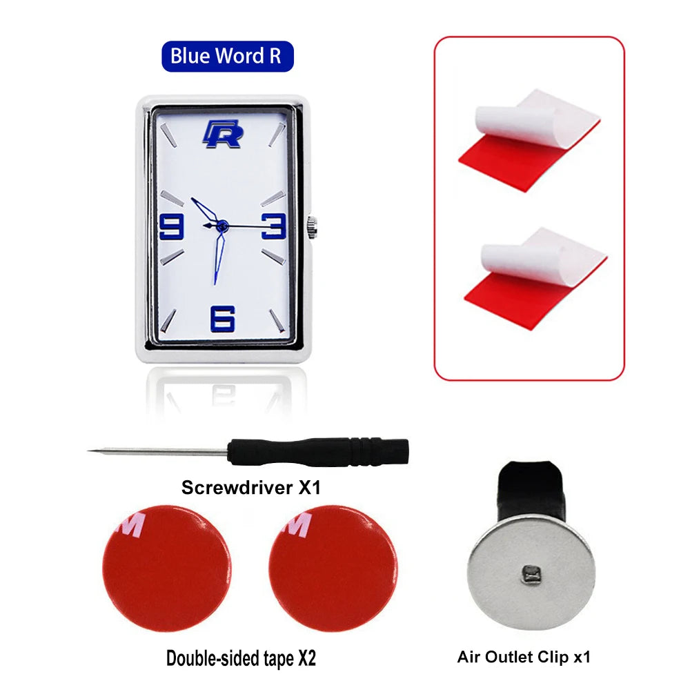 High Quality Car Clock Automobile Internal Stick-On Mini Digital Fashion Watch Auto Quartz Clock Watch Car Ornaments Accessories
