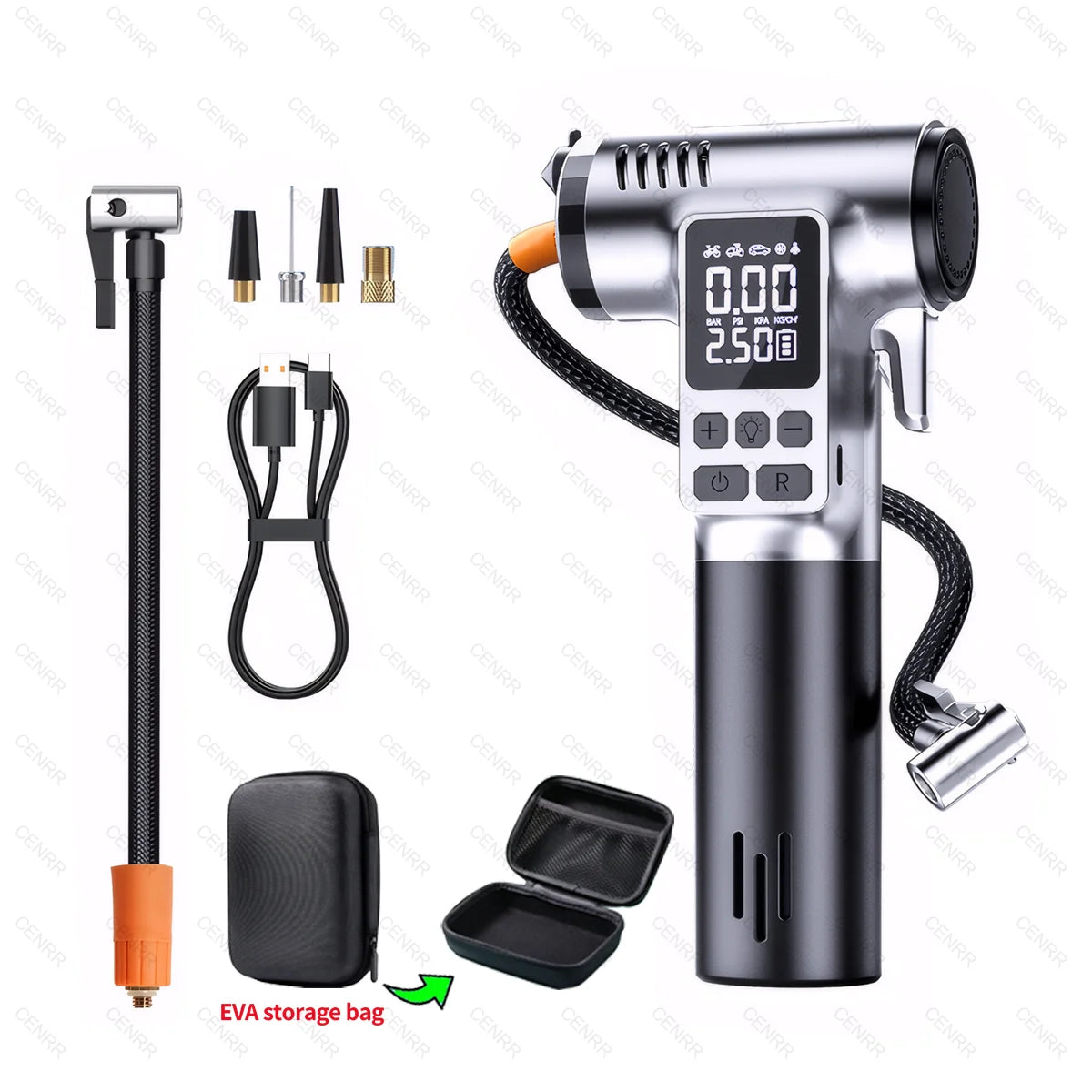 Wireless Car Tire Inflator | Portable Air Compressor with Emergency Tools lifestyle view