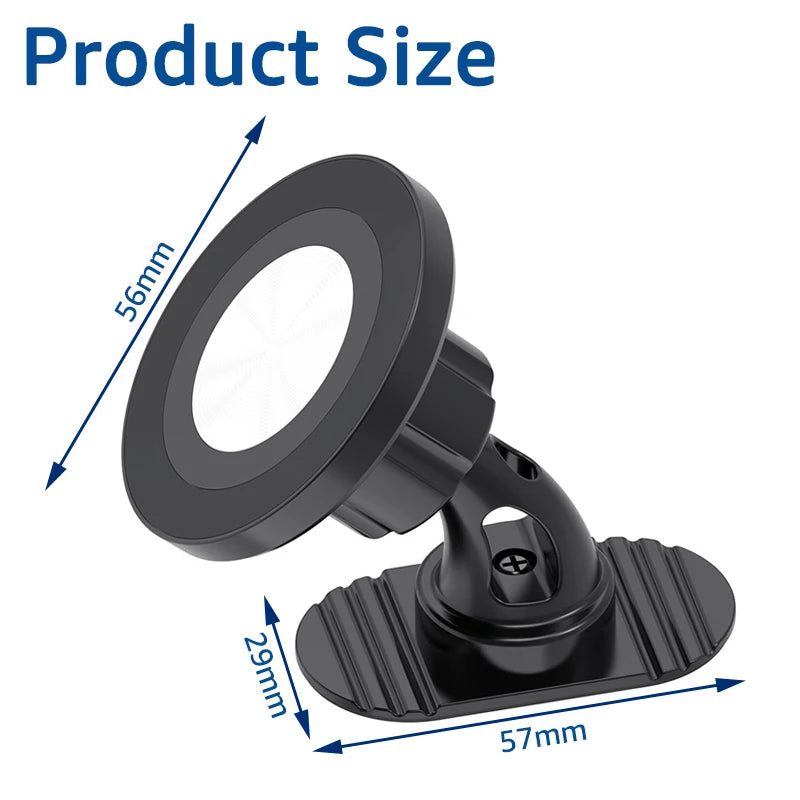 Magnetic Car Phone Holder for MagSafe Dashboard Mount 360° Rotation additional angle