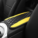 Car armrest cushion center control cushion Car interior accessories PU leather embroidered three-dimensional lattice cushion