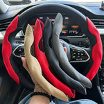 Leather Steering Wheel Cover 15 Inch Anti-Slip