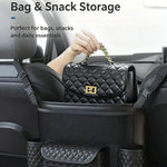 Car Storage Bag Nappa Leather Car Storage Bag between the Center Console and Seat Backre detail view