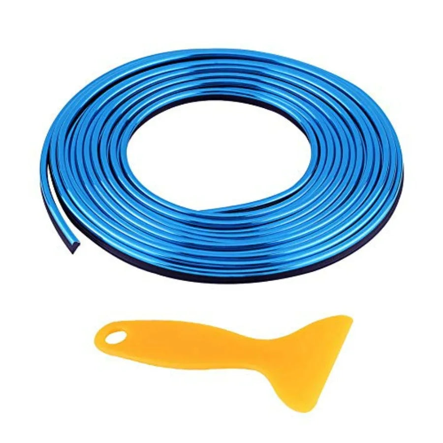 Blue Car Interior Trim Strip | Flexible Decorative Moulding Line 5M alternate view
