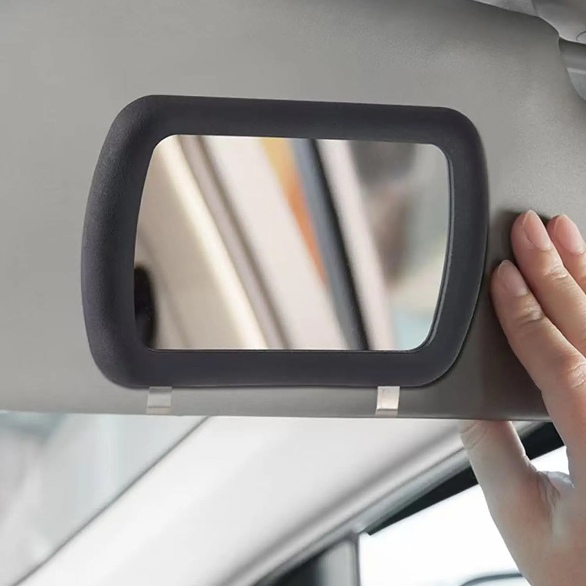 Clip-On Car Sun Visor Vanity Mirror, Practical Makeup Mirror for Passenger Side Shade Visor