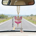 Fashion Angel Girl Car Interior Decoration, Exquisite Diamond Inlaid Car Rearview Mirror  Pendant Accessories Gift Hanging