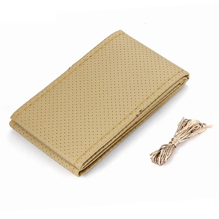 Car Steering Wheel Braid Cover Needles And Thread Artificial Leather Car Covers Suite 5 detail view