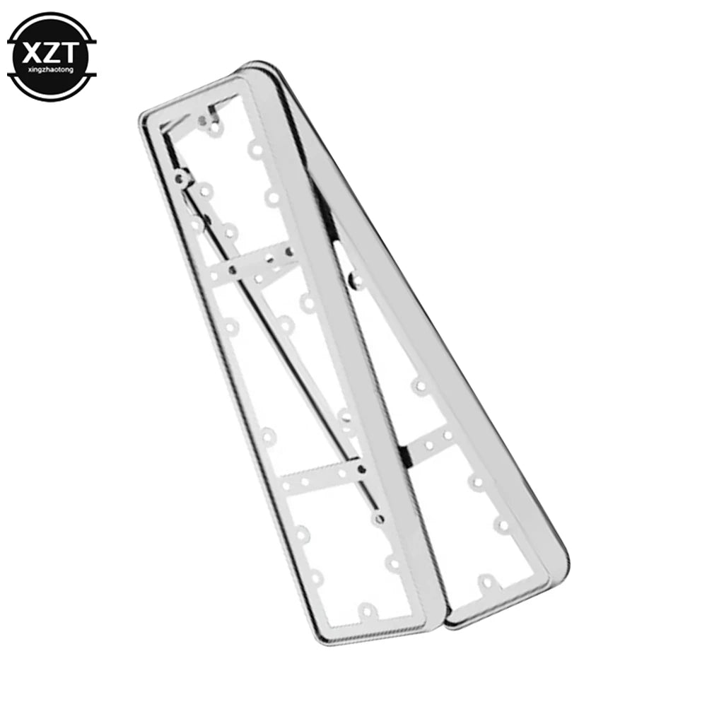 NEWEST 2PCS Car License Plate Frame Aluminum Alloy for EU Car License Plate Frame Number detail view