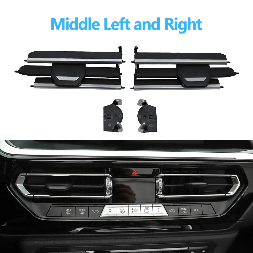 Car Middle Left Right Air Vent Grille AC Vent Slide Clip Repair Kit For BMW 1 2 3 4 Z4 X3 X4 Series F40 F44 G20 G28 G29 G01 G02