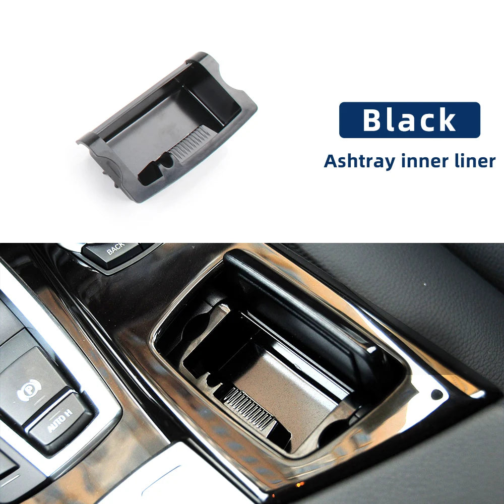 LHD RHD Front Center Console Ashtray Assembly Liner Box Cover Replacement For BMW 5 Se close-up view