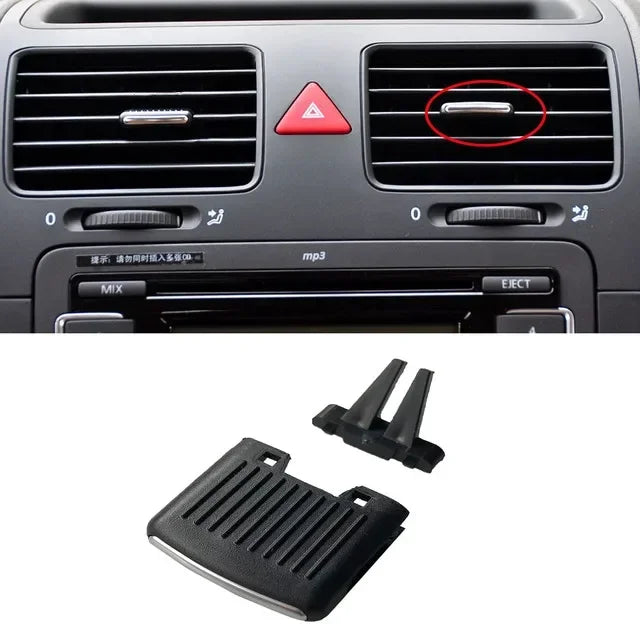 New 1pc Car Dash Front AC Air Outlet Vent Grill Slide Adjust Clip Trim For VW Golf 5 MK5 GTI Jetta A5 MK5 R32 Sagitar 2006-2011