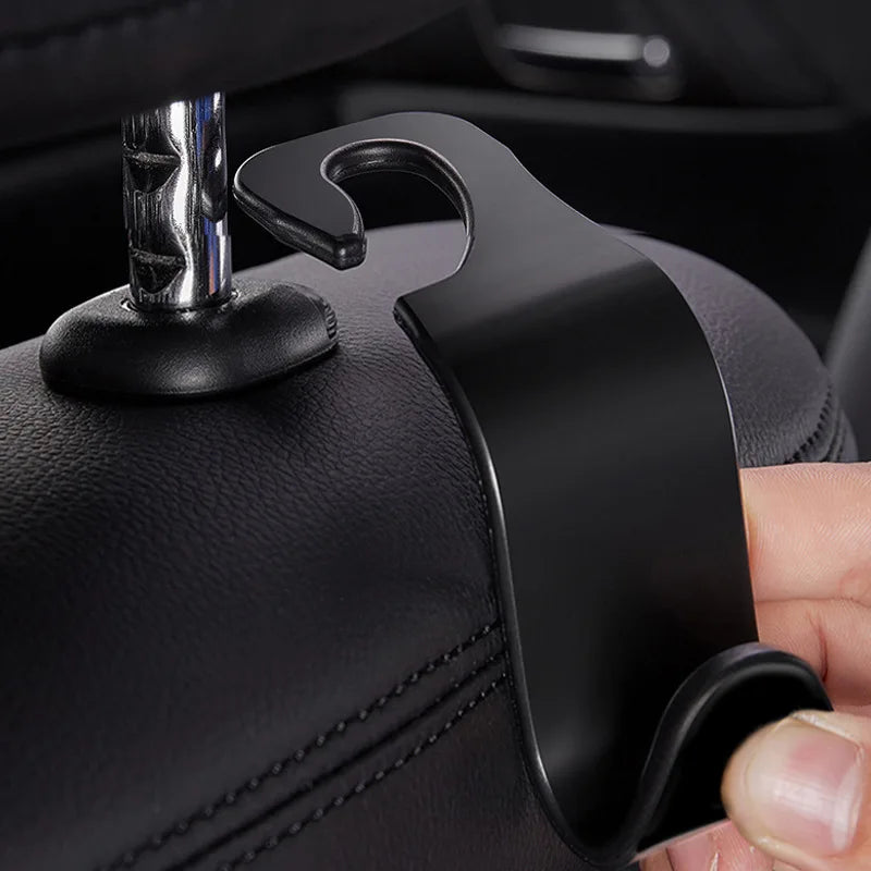 Car Headrest Hooks Seat Back Organizer Hanger 4 Pcs close-up view