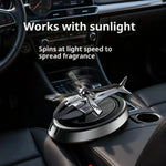 Luxury Solar Powered Aircraft Car Freshener Rotating Dashboard Aromatherapy Perfume Long Lasting Auto Interior Decor Gift