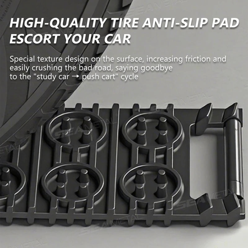 Car Anti Skid Board Tire Emergency Road Trouble Clearer Recovery Tracks Traction Mat Board Snow Chain Shovel Ramps Pads