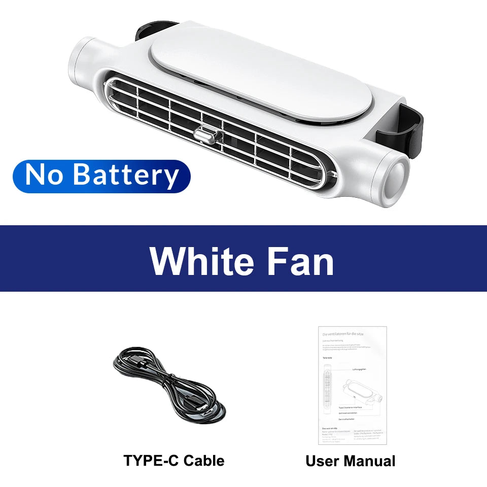 Car Seat Cooling Fan 3 Speed Adjustable 5V USB Car Headrest Cooling Air Fan Car Seat Fan detail view
