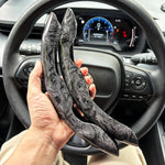 Universal Car Steering Wheel Cover Anti-slip Bright Gloss Carbon Fiber Texture Steering detail view