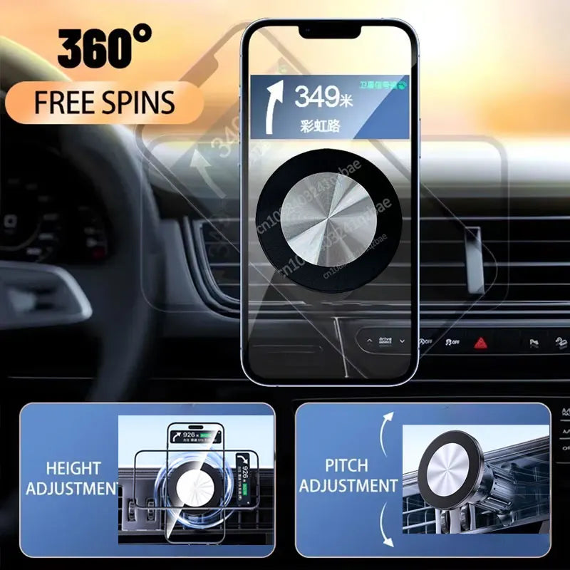 MagSafe Magnetic Car Phone Holder for 17mm Ball Head Base detail view