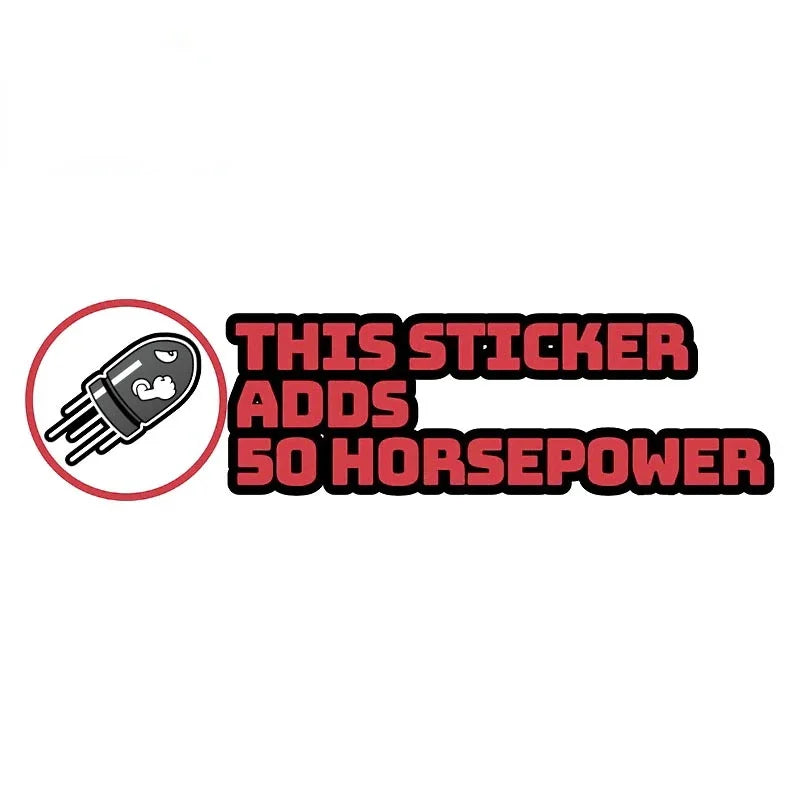Car Stickers Creative Plus Horsepower Body Stickers + 100HP Full of Blood Scratches Decorative Stickers