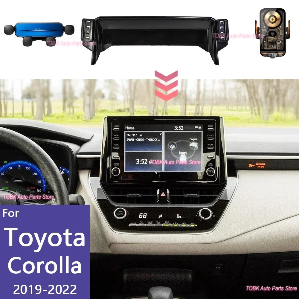 For Toyota Corolla E210 2019 2020 2021 2022 Car Phone Holder Dual Bases Stand Wireless Charging Mobile Mounts Axio Accessories