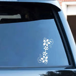 Vibrant Car Sticker Glossy Reusable Vibrant Flowers Pattern Vinyl Car Sticker Decal | Self-Adhesive