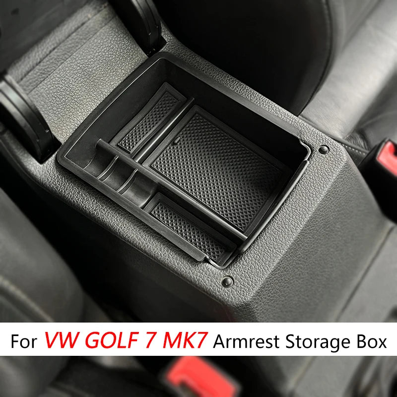 Armrest Storage Box Center Console Organizer For Volkswagen VW Golf 7 GTI Golf MK7 MK7.5 VII 2014 2015 2016 2017 2018 2019 2020