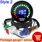 Digital Air Fuel Ratio Gauge 52mm | Narrowband O2 Sensor for 12V Car Voltmeter 2 in 1 detail view