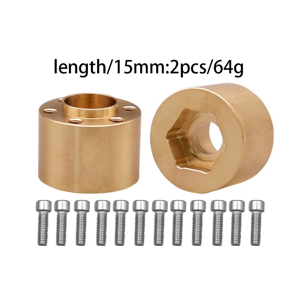 Brass Weights 12mm Wheel Hex Hub Widen Adapter for 1/10 RC Crawler 1.9 2.2Inch Wheels alternate view