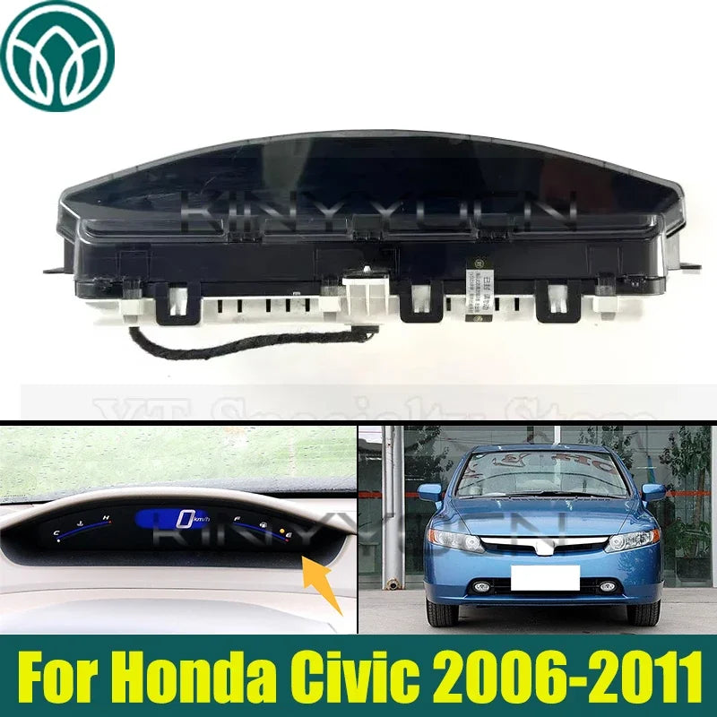 Used Auxiliary Instrument Assembly for Honda Civic 2006-2011 Speedometer Gauge