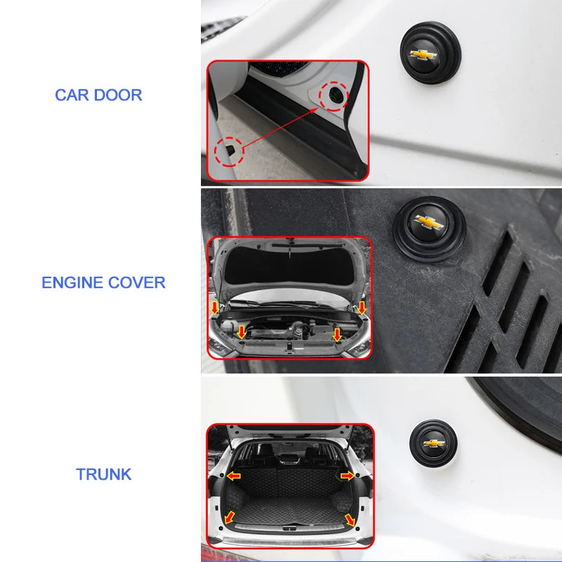 Car Door Mute Sound Insulation Silicone Buffer Gasket | For Chevrolet Models additional angle