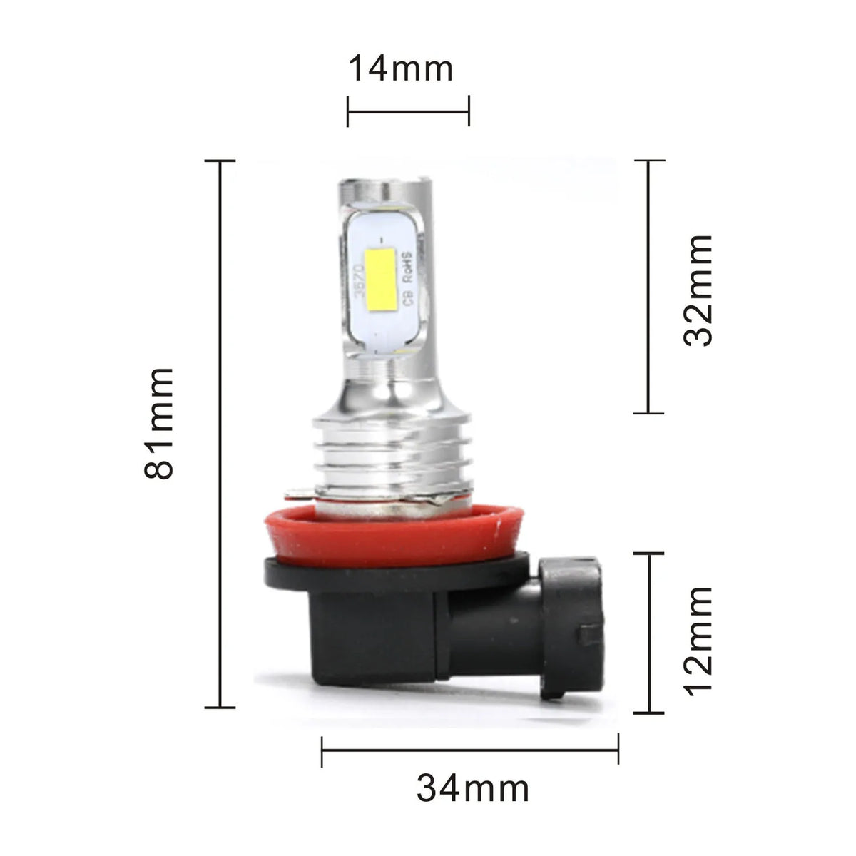 2Pcs H7 H1 H8 H9 H11 9005 9006 LED Bulbs HB3 HB4 CSP LED Super Bright Headlight DRL L alternate view