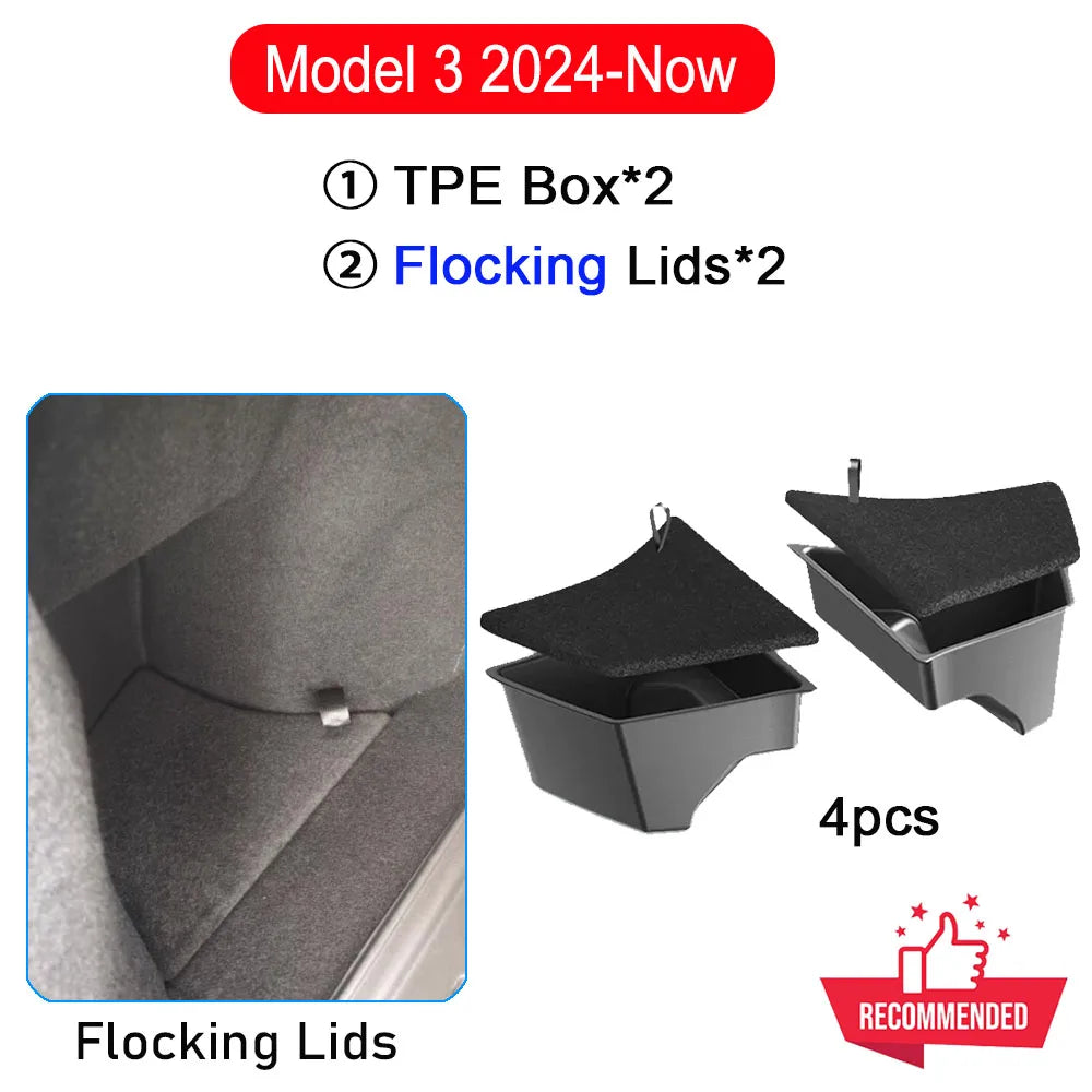 Tesla Model 3 Highland Trunk Storage Bins – Rear Trunk Side Organizer (2024–2026)