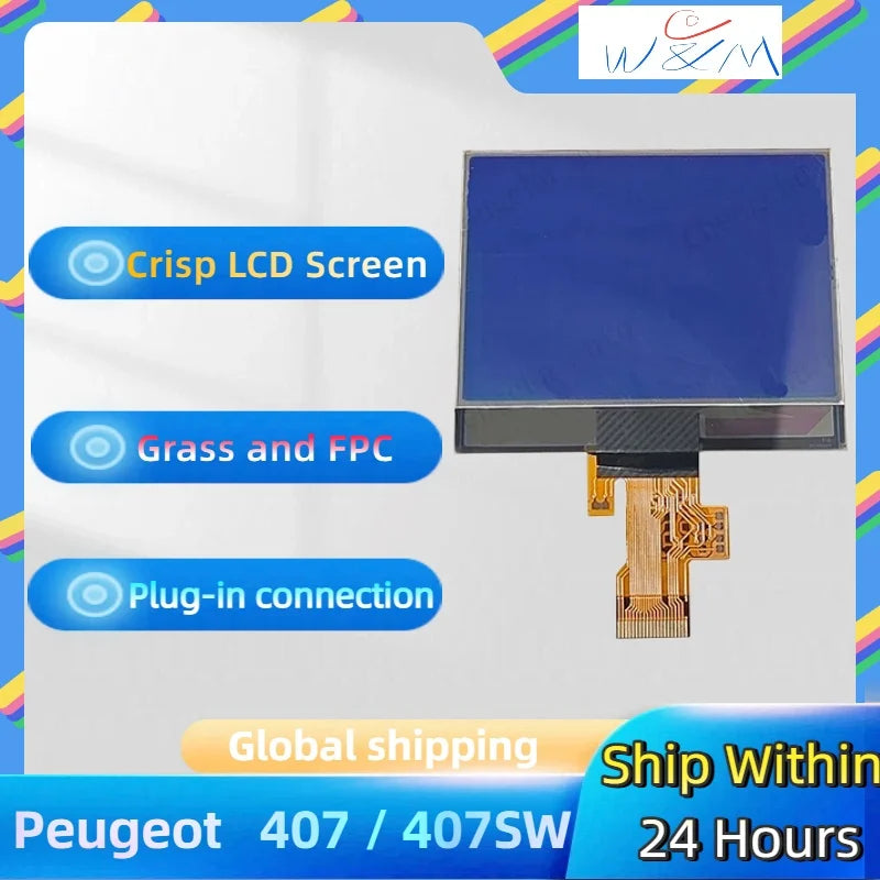 LCD Display for Peugeot 407/407SW（2004-2006） Dashboard A2C53119649  Fast Shipping