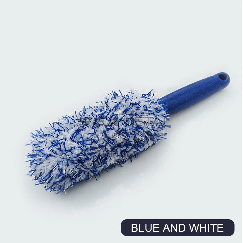 SEAMETAL Car Wheel Tire Rim Cleaning Brush Portable Plush Car Wheel Hub Brush Washing alternate view