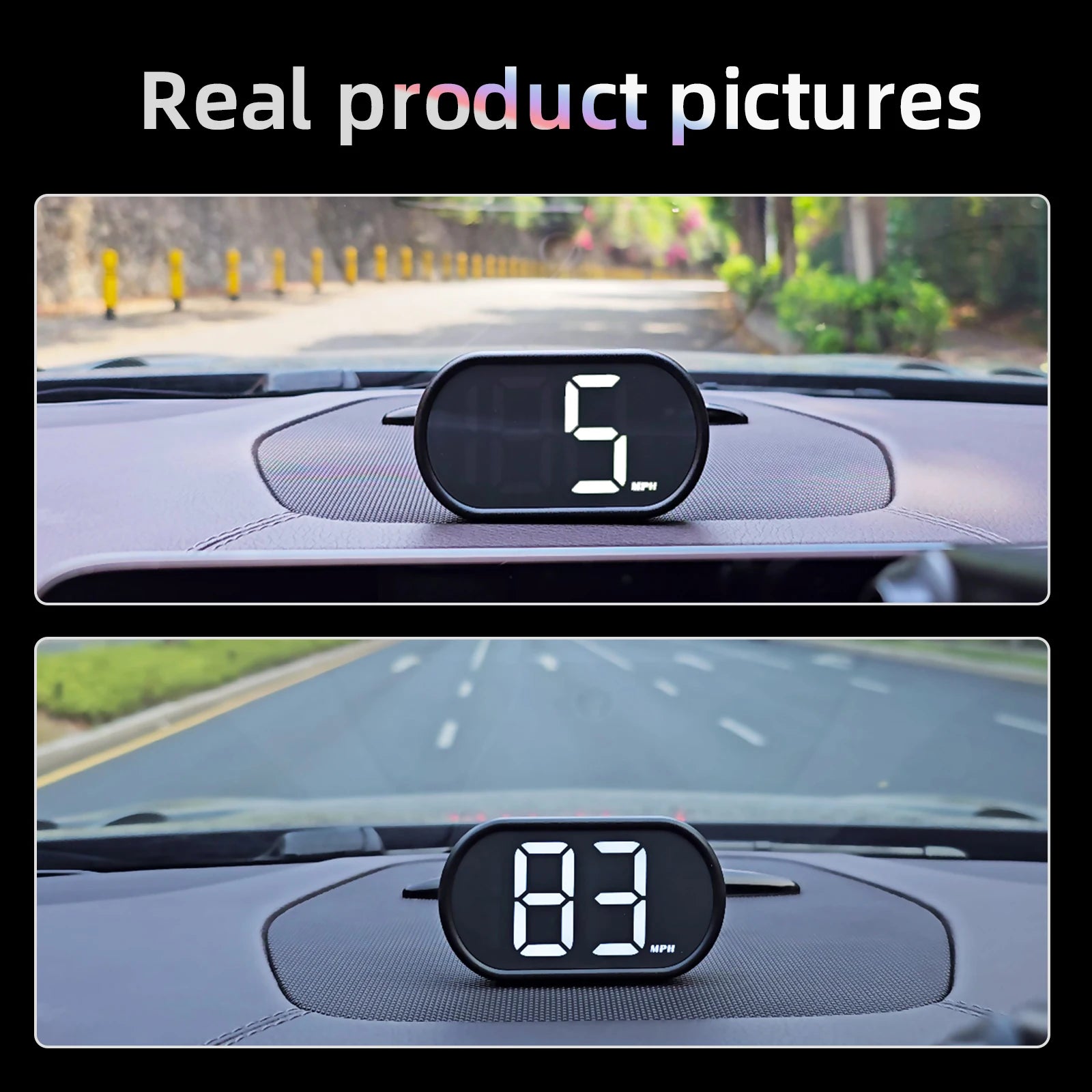AD GPS Speedometer km/h with Green Backlight | 12V 24V Car HUD Digital Speedometer additional angle