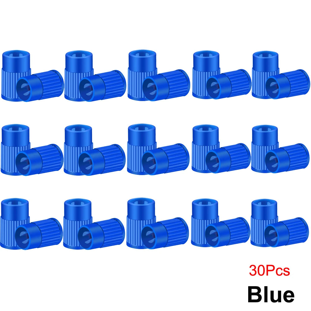 Plastic Tire Valve Caps with Built-in Valve Core Remover | Universal Stem Covers for Car detail view