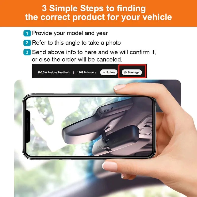 4K WiFi Dash Cam for Mercedes C Class W205 C204 C205 | Plug and Play Hidden Car DVR additional angle