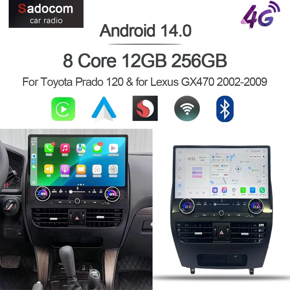 CarPlay 16.8'' Android 13 Car Android Player 8GB 256G Multimedia Car Radio GPS WiFi F alternate view