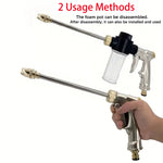 High-Pressure Car Cleaning Water Gun | 3/4 Inch Garden Hose Nozzle with Long Handle detail view