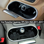 Car Front Center Console Cup Holder Compartment for Porsche Cayenne 2011-2017 | Dir additional angle