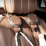 Leather Seat Back Organizer with Cup Holder Hook