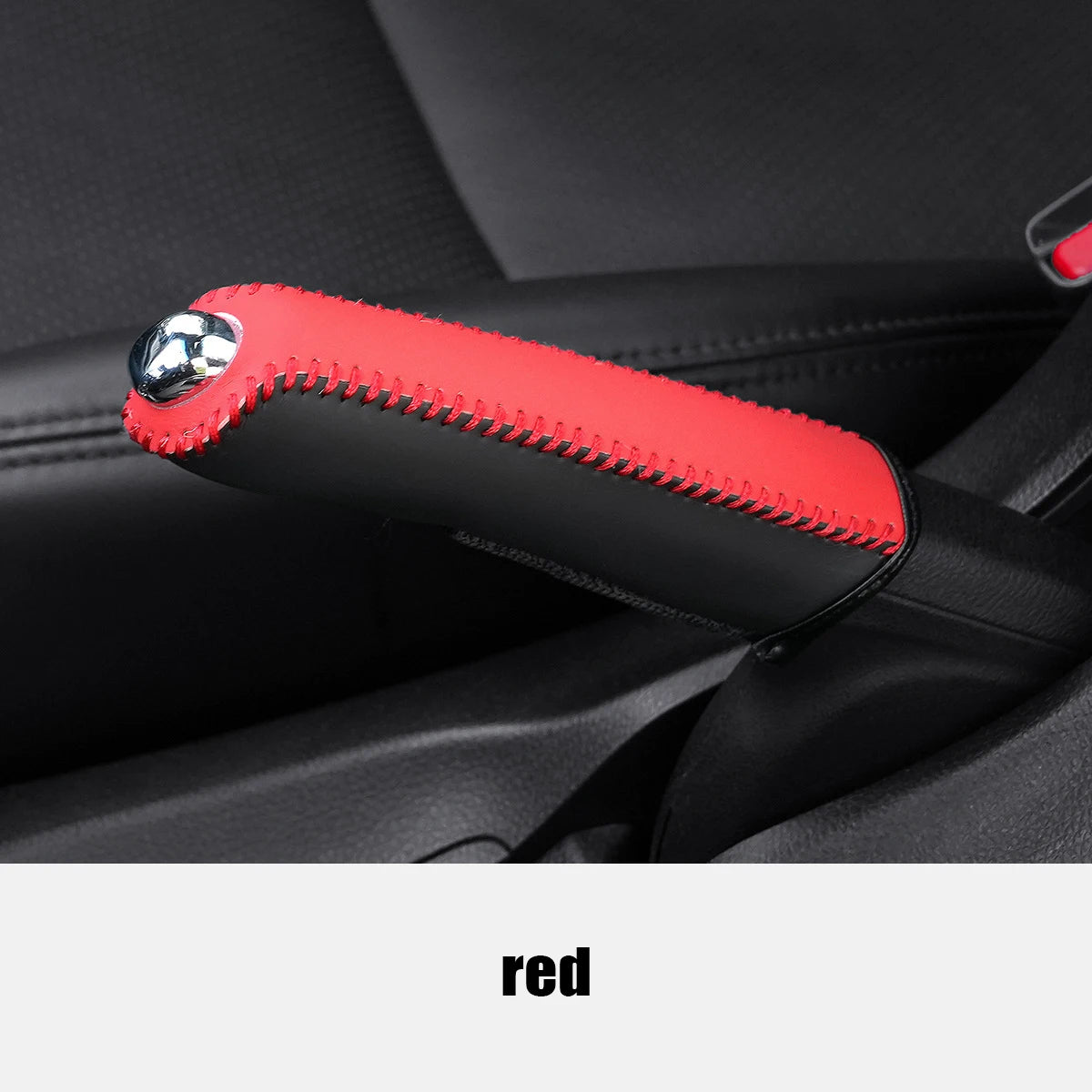 Car Artificial Leather Handbrake Cover Protective Sleeve Hand Brake Protection Car In alternate view