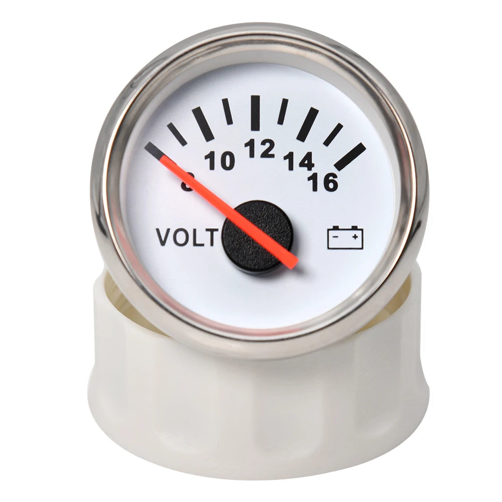 52mm Volt Gauge Marine Auto Voltmeter | Universal 8-16V Waterproof Car Boat Instrument w detail view