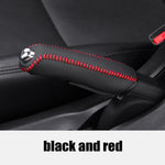 Car Artificial Leather Handbrake Cover Protective Sleeve Hand Brake Protection Car additional angle