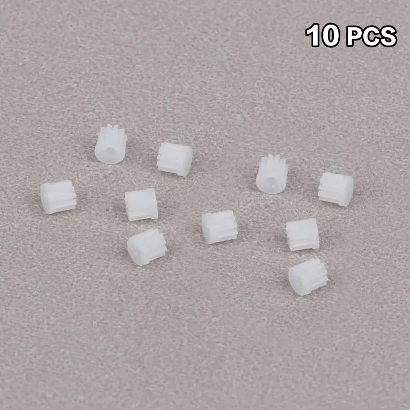 5/10Pcs M0.2 10 Teeth Plastic Pinion For 0.8mm Motor Shaft Wear Resistant Transmission Gear Accessories For RC Toy