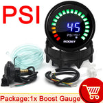 52MM Digital Car Gauge Set with 20 LED Display | Water Temp Oil Pressure Voltmeter AFR E detail view