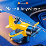 Solar Powered Rotating Airplane Car Dashboard Ornament 360° Auto Spin Decor Airplane Ornaments Car I