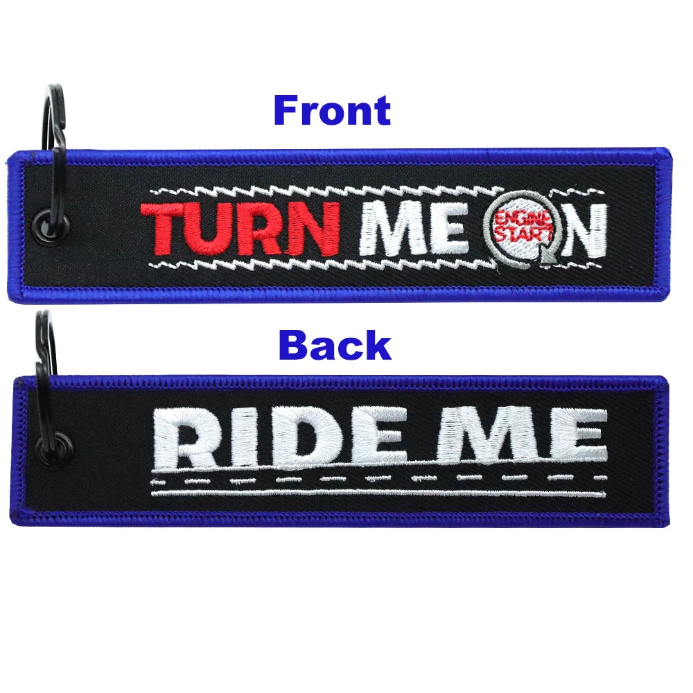 Double-Sided Embroidery Key Ring Keychain For Motocycle Keys alternate view